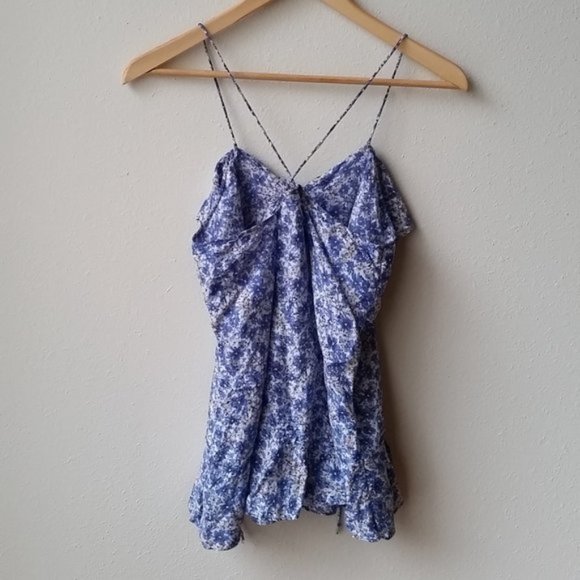 Banana Republic Blue Floral Silk Camisole - Picture 3 of 7